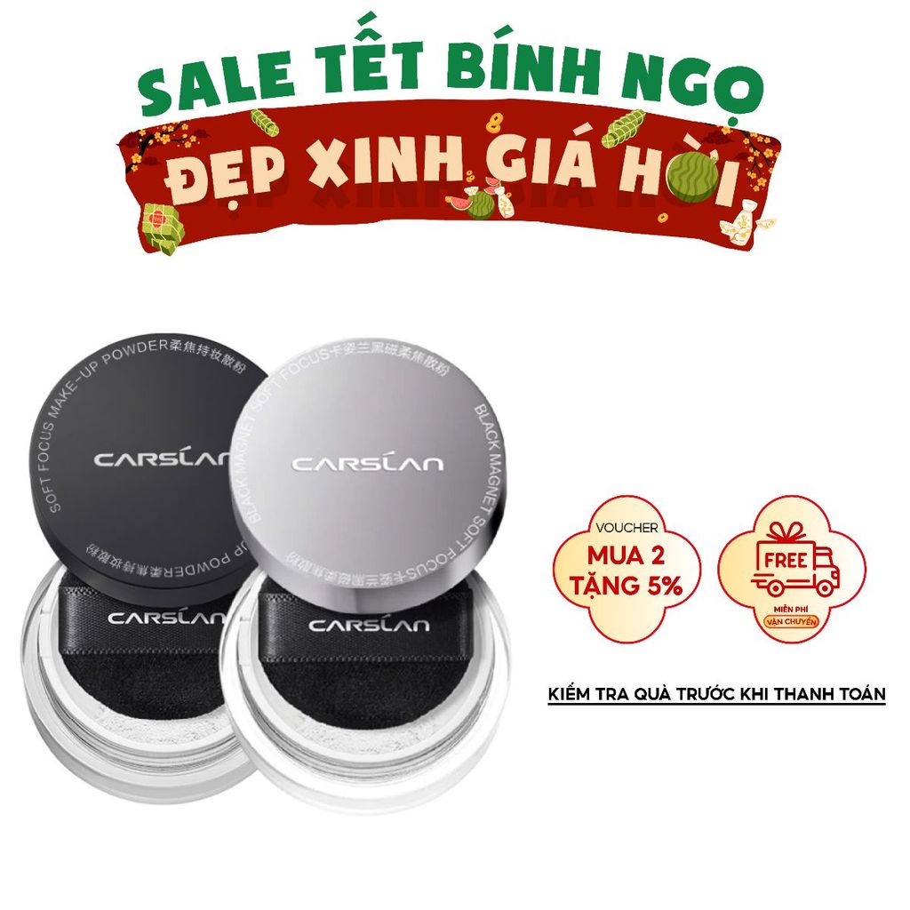 [Mua 2 Giảm 12%] Phấn phủ kiềm dầu CARSLAN chống nước ngăn bóng dầu lâu trôi 1g