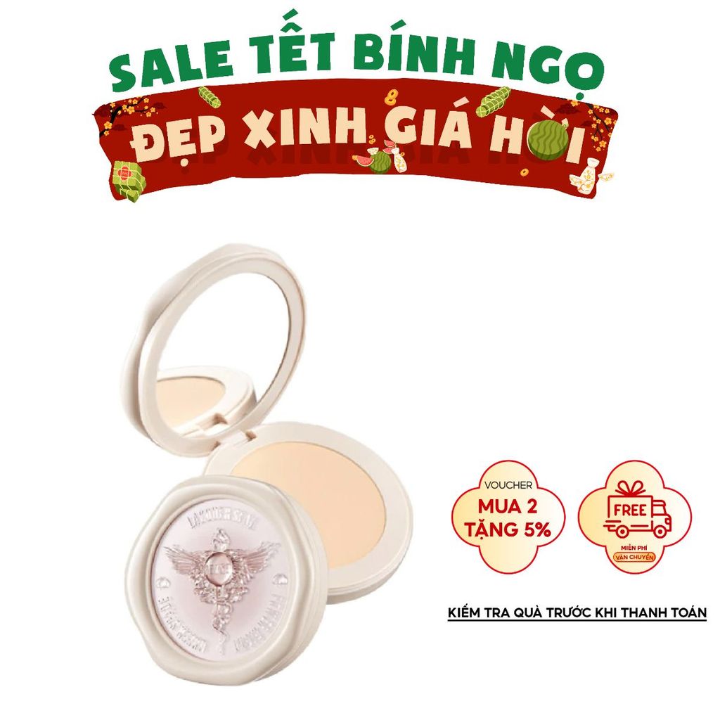 Phấn phủ dạng nén HEXZE, mỏng nhẹ, kiềm dầu, kháng nước, giữ lớp nền lâu trôi