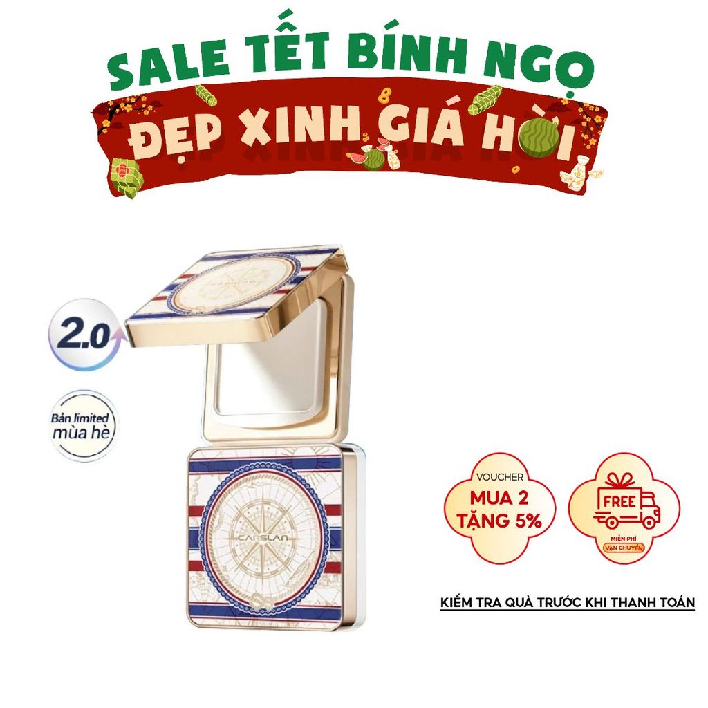 Phấn Nén Carslan 2.0 Limited Edition: Mịn Lì, Kiềm Dầu Tối Ưu, Thiết Kế Độc Quyền Sang Trọng