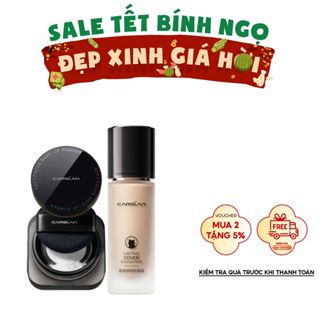  Combo Kem Nền Carslan 30g + Phấn Phủ Bột Carslan 8gLớp Nền Mỏng Mịn Lâu Trôi Kiềm Dầu Không Cakey 