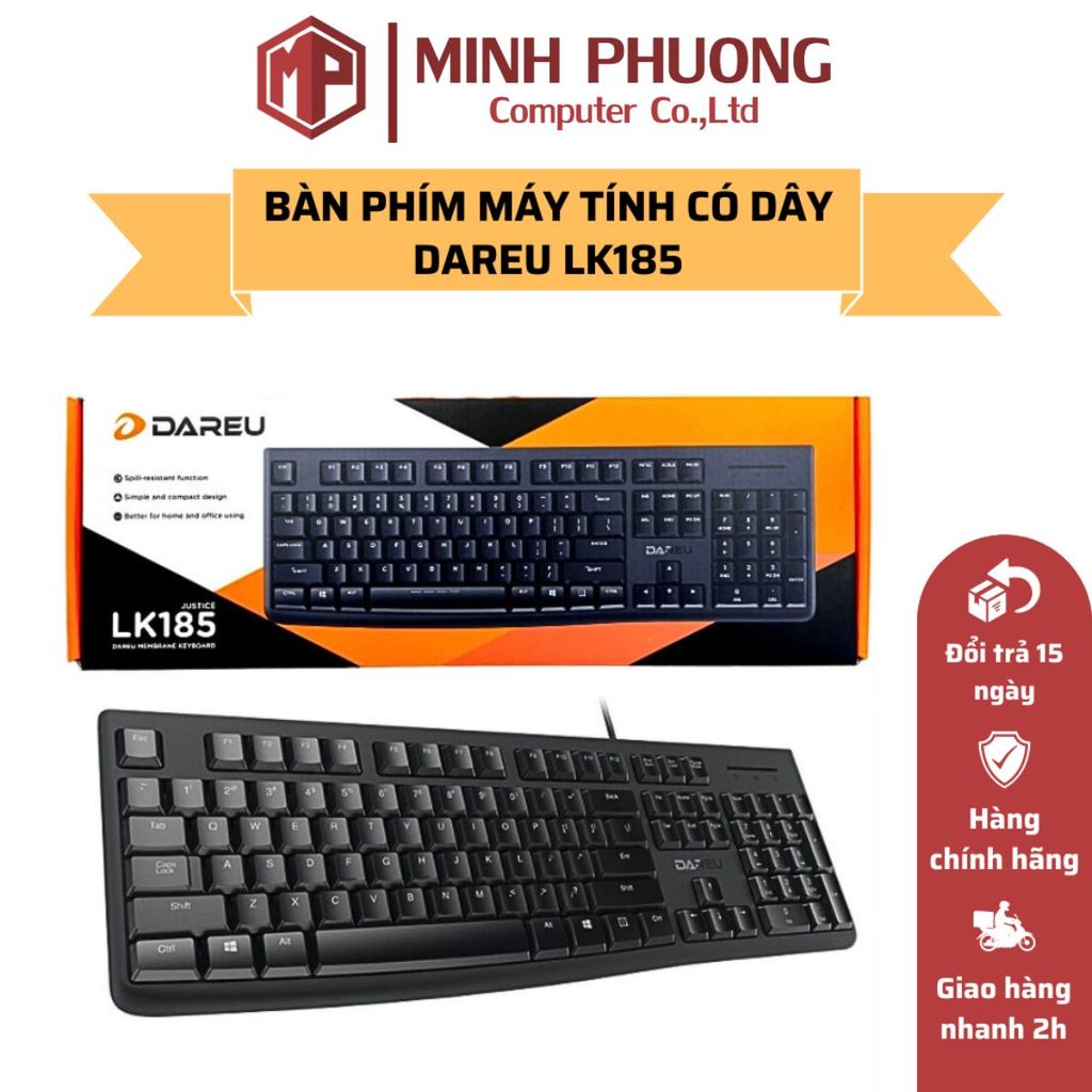 Bàn Phím Có Dây Dareu LK185 Kết Nối USB - Hàng Chính Hãng | BigBuy360 - bigbuy360.vn
