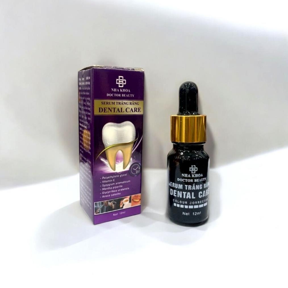 Serum Trắng Răng Dental Care - Serum Trắng Răng Sắc Tím - Serum Hỗ Trợ Sạch Mảng Bám Răng Miệng 12Ml