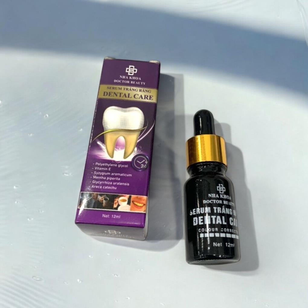 Serum Trắng Răng Dental Care - Serum Trắng Răng Sắc Tím - Serum Hỗ Trợ Sạch Mảng Bám Răng Miệng 12Ml