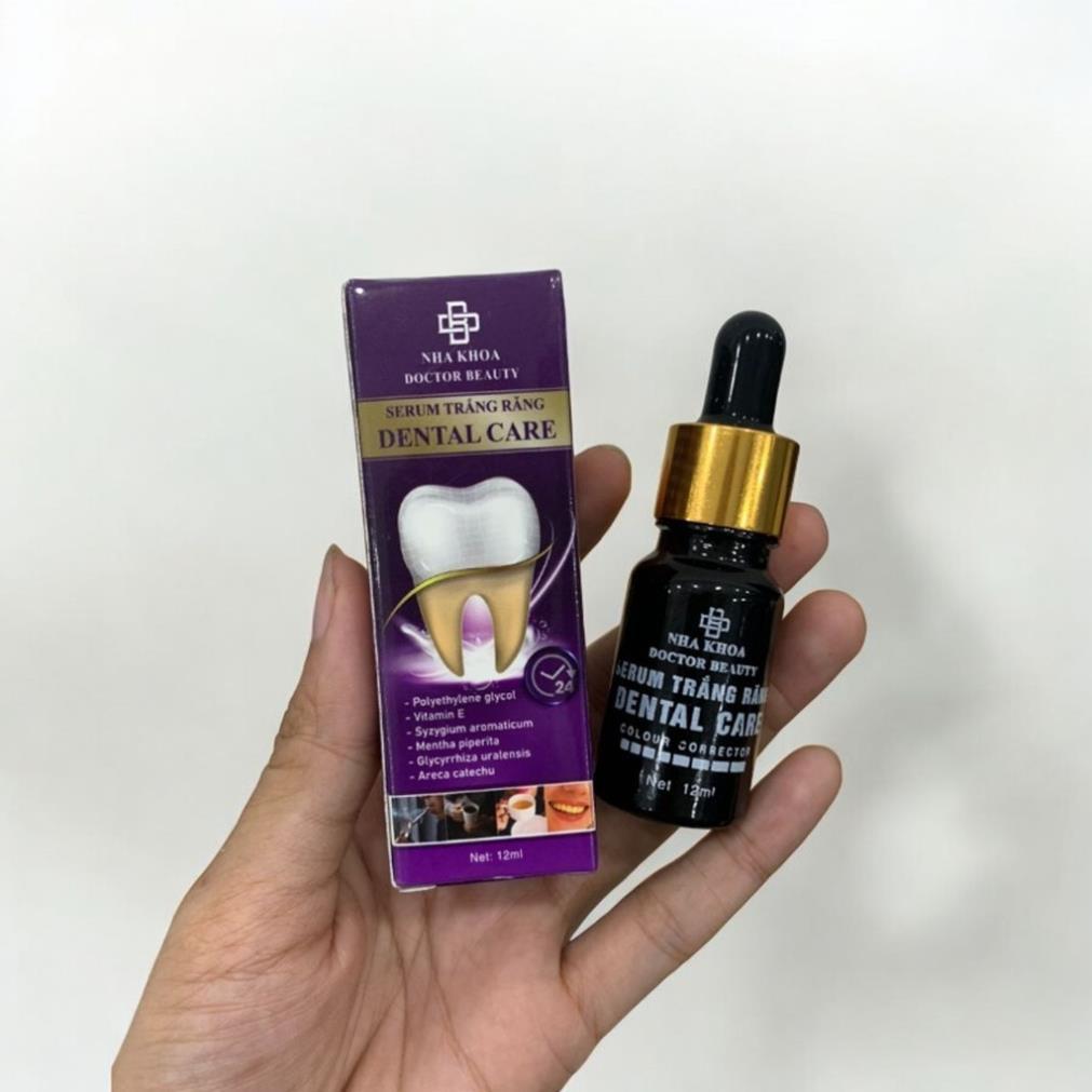 Serum Trắng Răng Dental Care - Serum Trắng Răng Sắc Tím - Serum Hỗ Trợ Sạch Mảng Bám Răng Miệng 12Ml