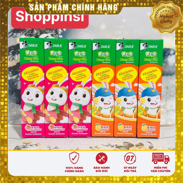 Kem đánh răng Darlie Bunny Kids dành cho bé 40g