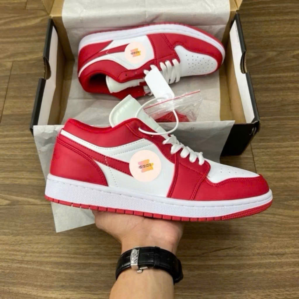 SLL Giày Sneaker JD1 Đỏ Trắng Cổ Thấp, Xu Hướng Thời Trang Nam Nữ 2025, Phong Cách Cao Cấp. VIP