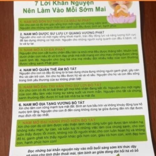 Combo 3 Tờ A4 Lời KHẤN nguyện HẰNG NGÀY + 7 lời khấn mỗi sớm mai + tờ sám hối cực đẹp