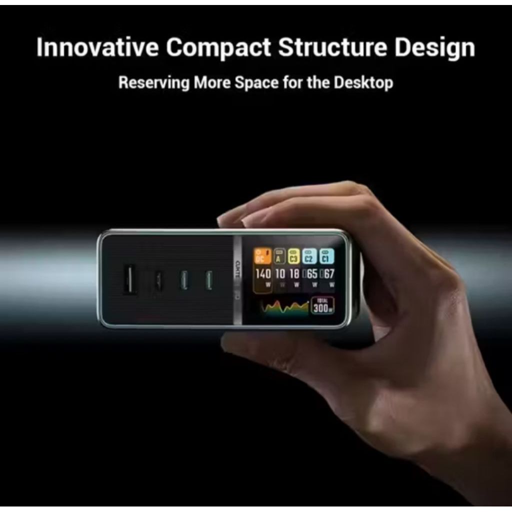 Sạc Cuktech 30 Ultra 5 Cổng 300w 3C+1A+1DC GaN TA3005U