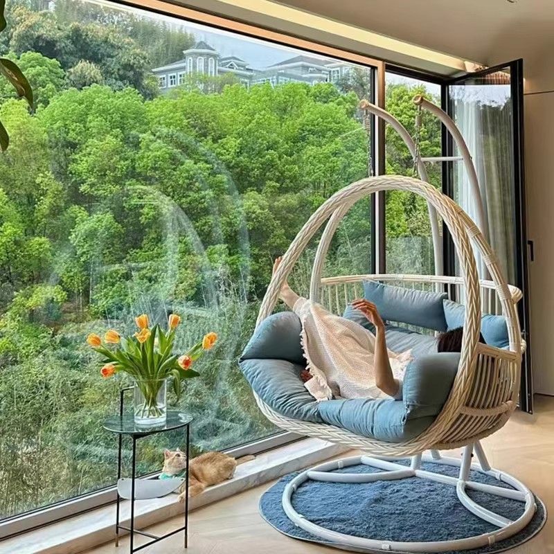 Ghế xích đu ngoài trời, giỏ treo, ghế treo đôi cho sân, ghế thư giãn ban công, ghế treo lan trong nh
