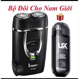 [ Siêu Hót ] Combo Máy Cạo Râu Hai Lưỡi Tự Mài - Máy Tỉa Lông Mũi