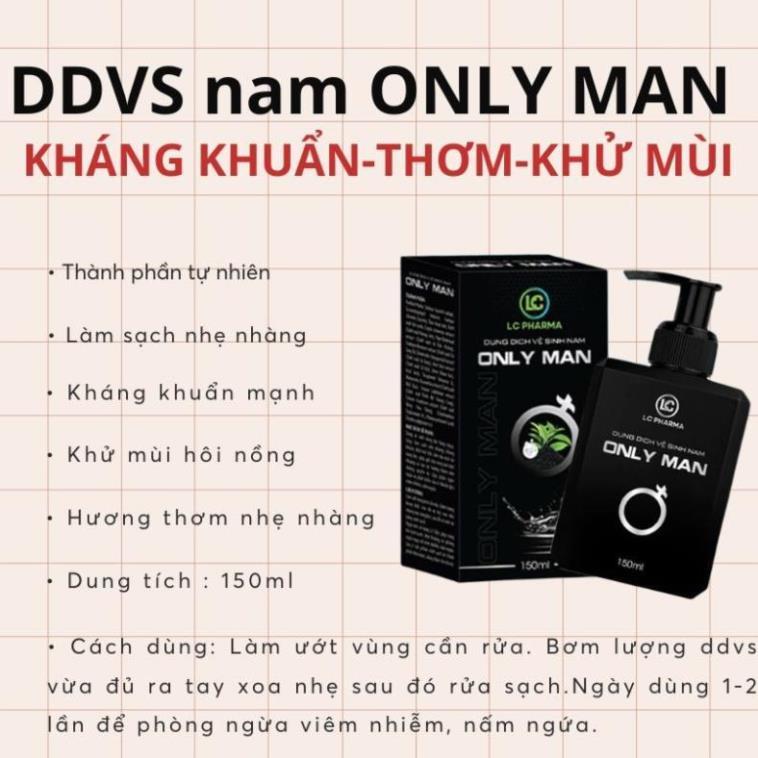 Dung dịch vệ sinh nam giới ONLY MAN thơm mát tiêu viêm giảm nấmngứa 150ml