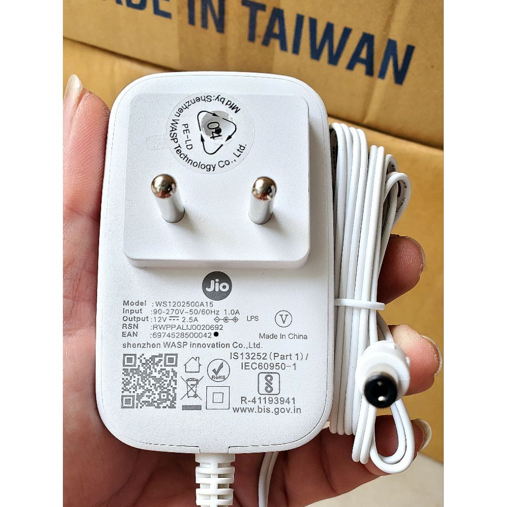 Nguồn Adapter 12v2.5a JIO - Jack 5.5mm x 2.1mm (rãnh) - Sạc 12v 2.5a cho Camera wifi,...