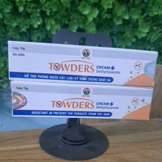 kem làm sạch ghẻ, côn trùng,chấy rận Towders cream + Diethyltoluamide 15g 15g