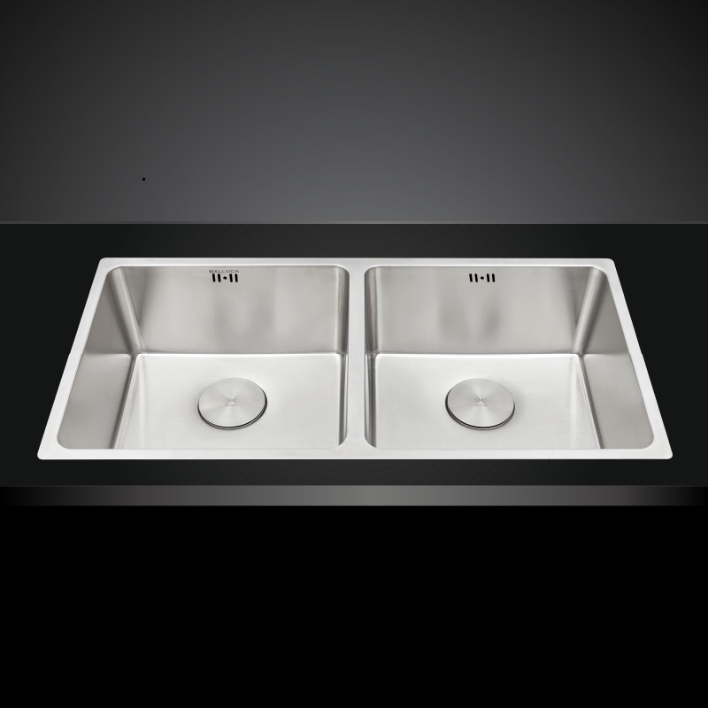Chậu Rửa Chén 2 Hố Inox 304 Malloca MS 6075 – Kích Thước 75cm, Thiết Kế Hiện Đại - MS6075