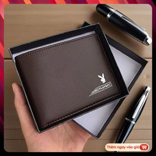 Ví Nam Hàng Hiệu Playboy Chất Da Đẹp Thời Trang Cao Cấp, Bóp Ví Da Pu Xịn Nhiều Ngăn Đẳng Cấp Nam Tính , Ví Nam Da Mềm