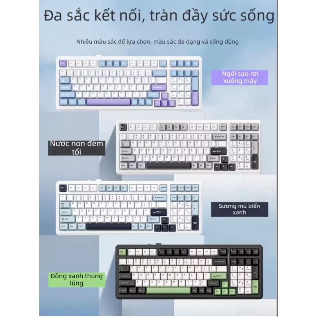 (new)Bàn phím cơ không dây AULA F99 3 mode kết nối | BigBuy360 - bigbuy360.vn
