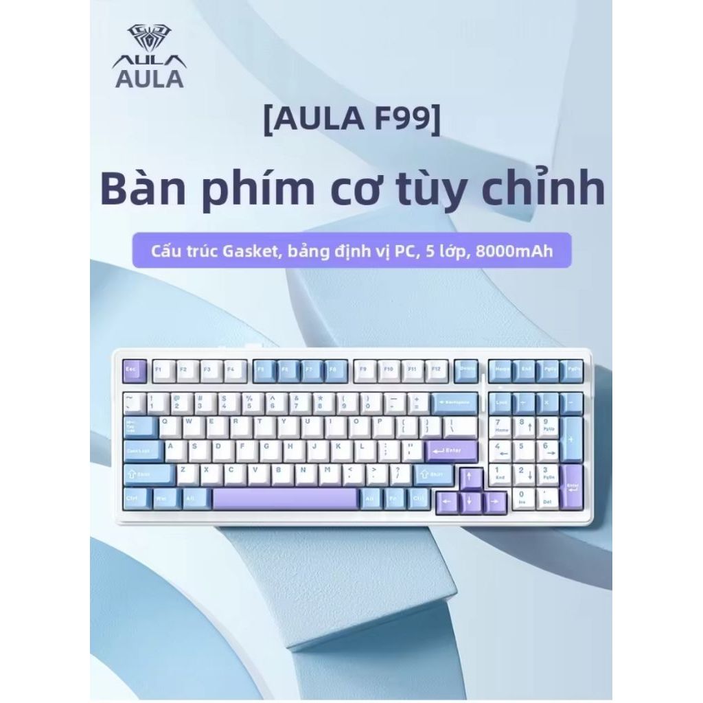 (new)Bàn phím cơ không dây AULA F99 3 mode kết nối
