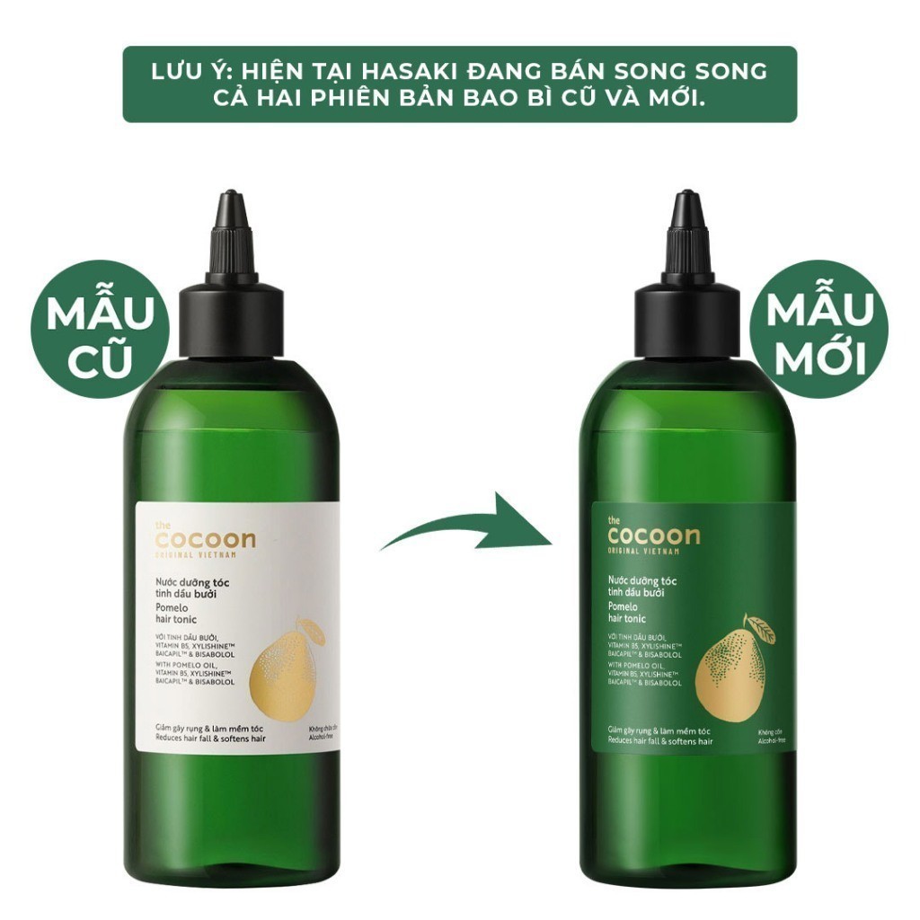 [DAILY] Nước Dưỡng Tóc Cocoon Tinh Dầu Bưởi Pomelo Hair Tonic Hasaki Sản phẩm chính hãng