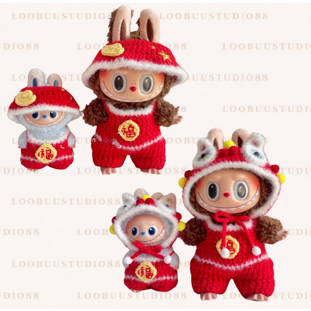 Đồ Cho Labubu Outfit Lân Lễ Tết Thủ Công Cho Labubu V1 V2 V3 V4 Macaron/Have A Seat/Fall In Wild - H