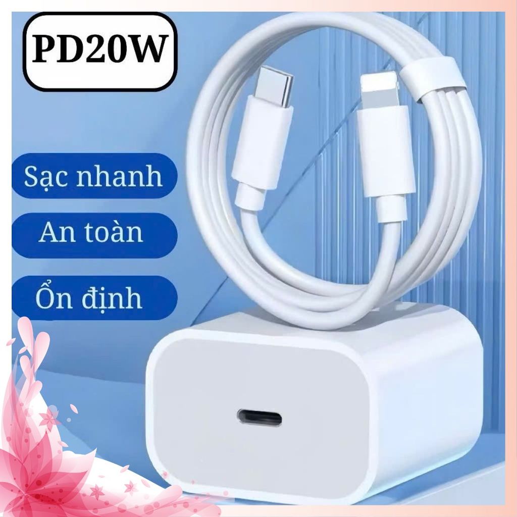 Bộ Sạc Nhanh PD 20W Bản Cao Cấp, Sạc Tốc Độ Nhanh Tích Hợp Sạc Thông Minh, Độ Bền Cao Bảo Vệ Pin (AYUMO MART)