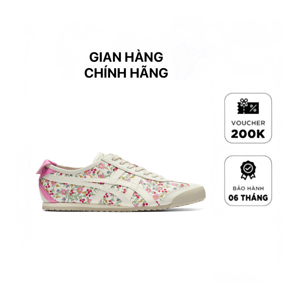 Giày Onitsuka Tiger baskets Mexico 66 Cream 'Pink Floral'
