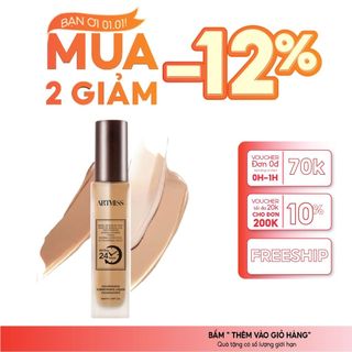  Kem Nền ARTMISS 12H Mùa Đông – Căng Mướt Rạng Rỡ Lớp Nền Mỏng Nhẹ Chống Khô Căng Hiệu Quả! 
