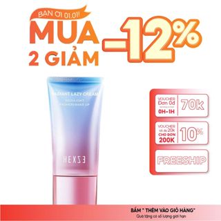  Kem lười đa năng HEXZE  dạng tuýp 50g kem dưỡng cấp ẩm sáng da nâng tone da che khuyết điểm 