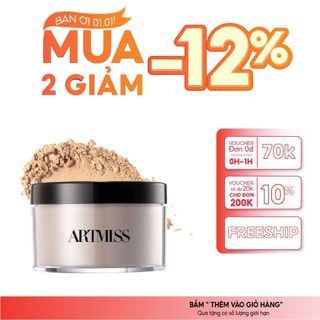  Phấn phủ bột ARTMISS transparent matte powder kiểm soát dầu 24h 30g 