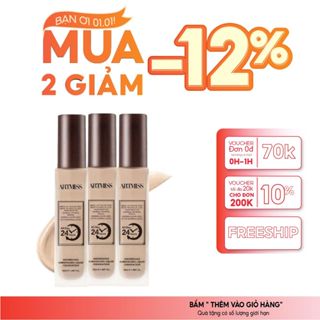  Kem Nền Kiềm Dầu ARTMISS 24H - Lâu Trôi Chống Nước Da Mịn Lì Suốt Ngày Dài  40ml  