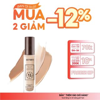  Kem nền artmiss 12h dạng lỏng dưỡng ẩm kiểm soát dầu lâu trôi chống thấm nước 12H - 40ML 