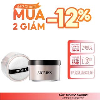  Phấn Phủ Bột ARTMISS Trong Suốt 30g: Kiểm Soát Dầu Vượt Trội Khóa Nền Bền Đẹp 24 Giờ Da Mịn Lì 