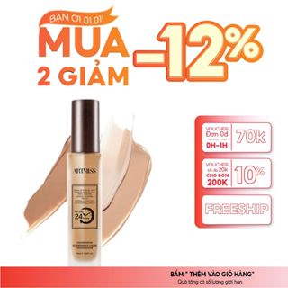  Kem nền kiềm dầu Artmiss  dạng lỏng kiểm soát dầu lâu trôi chống nước 24h - 40ML 