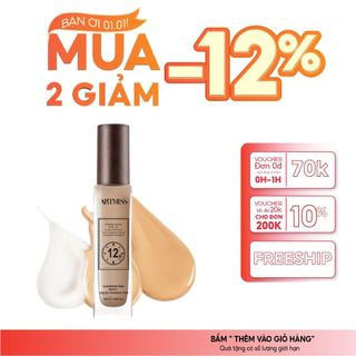  Kem nền artmiss 12h dạng lỏng dưỡng ẩm kiểm soát dầu lâu trôi chống thấm nước 12H - 40ML-bản 2026 