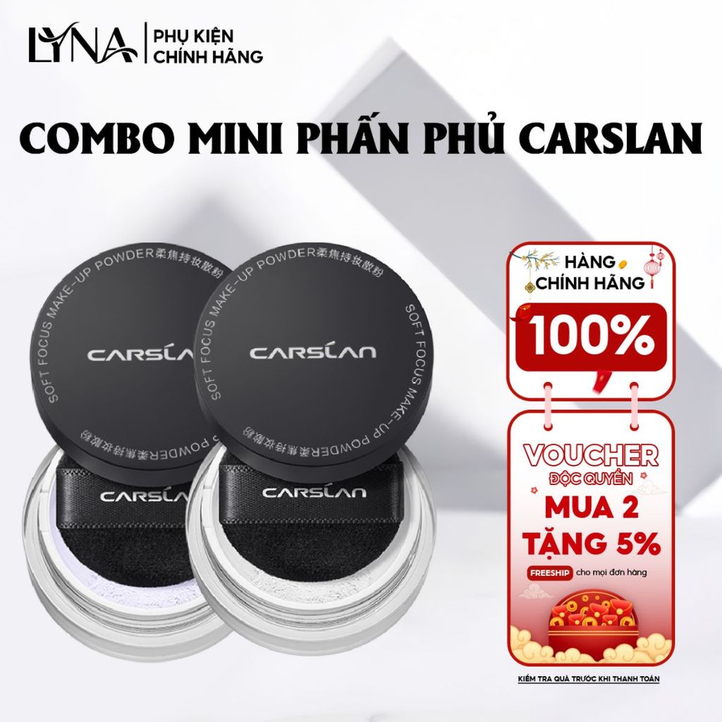 Phấn Phủ Mini 1G CARSLAN – Kiềm Dầu, Mịn Da, Lâu Trôi, Tiện Mang Theo