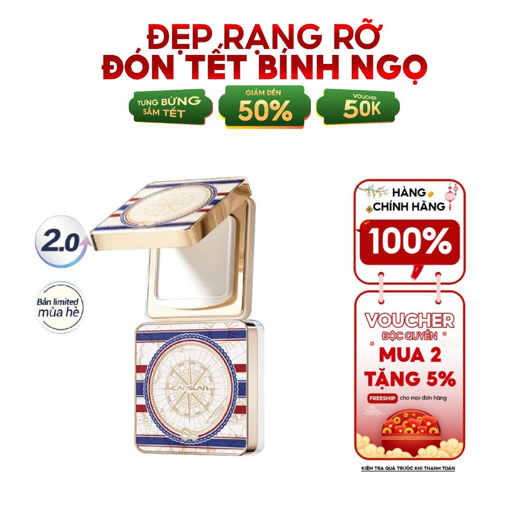 Phấn Nén Carslan 2.0 Limited Edition: Mịn Lì, Kiềm Dầu Tối Ưu, Thiết Kế Độc Quyền Sang Trọng