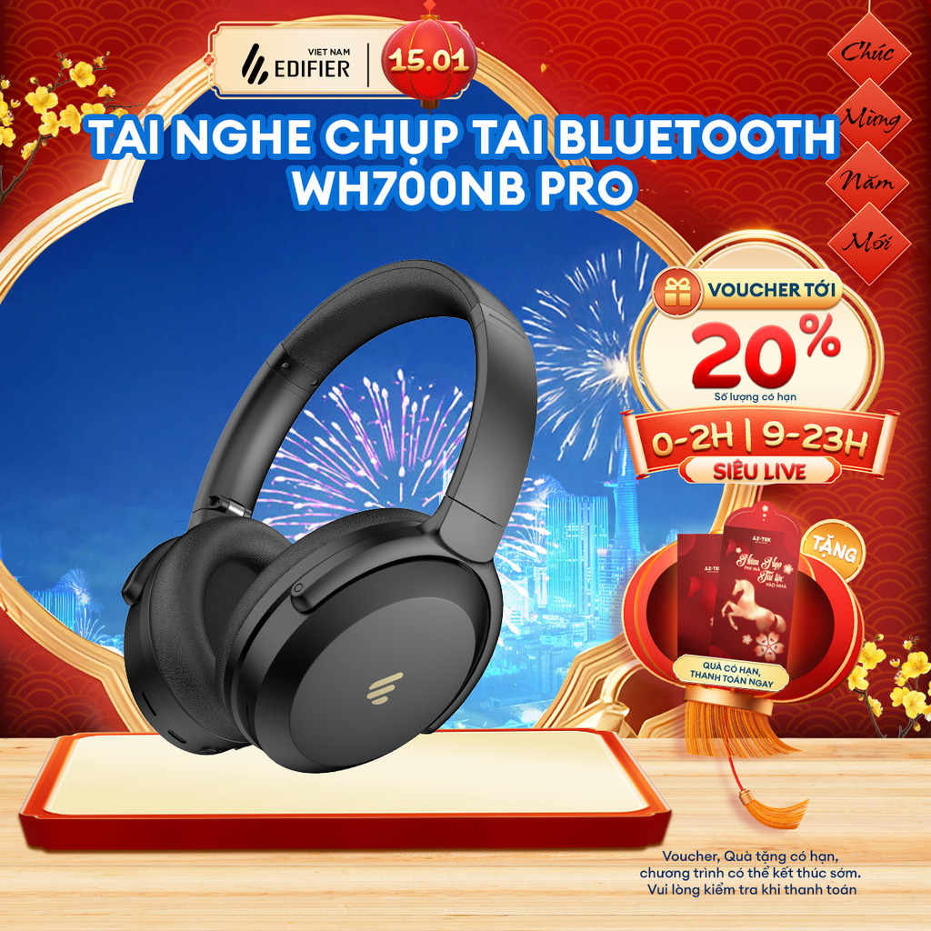 Tai Nghe Bluetooth Chụp Tai EDIFIER WH700NB/WH700NB PRO | Chống Ồn Chủ Động | Thời Gian Sử Dụng Đến 