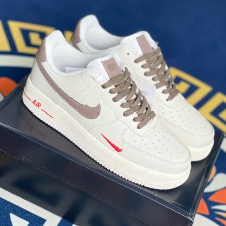 Giày AF1 Trắng Vệt Nâu Hakamia, Giày AF1 nam nữ full bill box