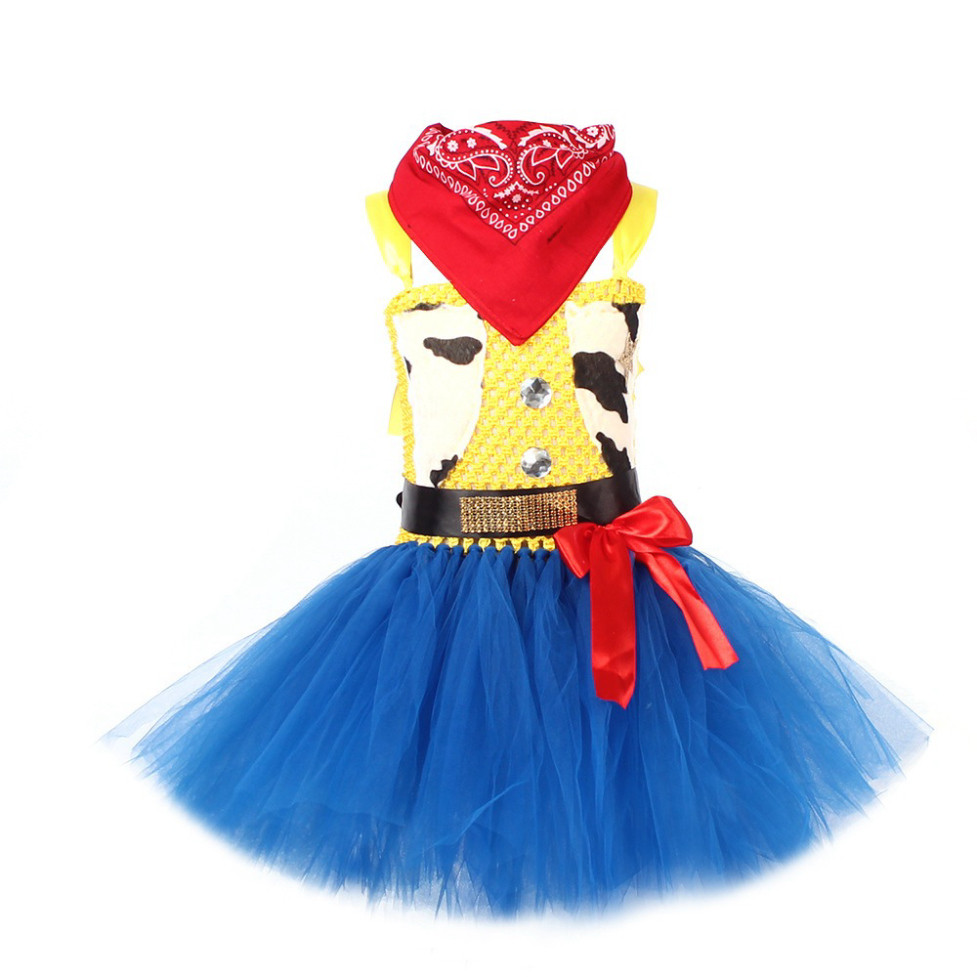 Bộ Váy Hóa Trang Bé Gái Cao Bồi Woody Toy Story | Váy Cosplay Halloween Bé Gái Phim Hoạt Hình Disney