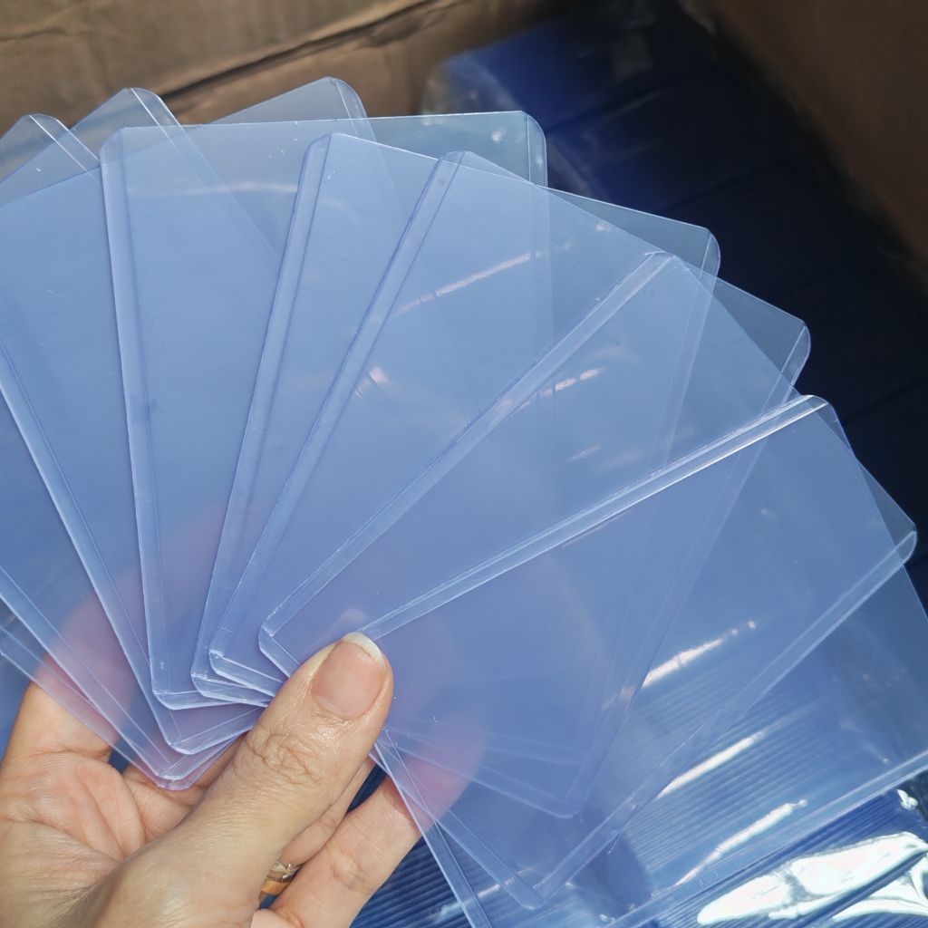 (Giá sỉ)50-100 TOPLOADER ÁNH XANH 76X101MM 35PT BẢO VỆ THẺ BÀI