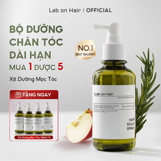  【Mua 1 được 5 Xịt mọc tóc Lab on Hair 160ml *5  xịt dưỡng tóc hỗ trợ cải thiện tình trạng tóc hư tổn 