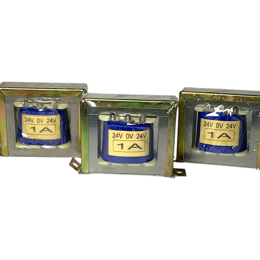 Biến áp đối xứng hạ áp đối xứng 24v AC vào 220v ra AC 24v 0 24v  1A Minh Quang
