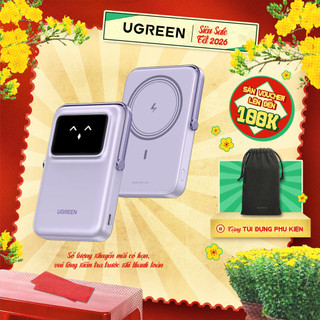  Pin sạc dự phòng không dây 10000mAh Ugreen PB572 Uno | Sạc nhanh PD 20W | Màn hình TFT | BH 18 tháng 1 đổi 1 45327 