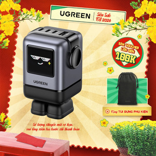  Củ sạc nhanh Robot Ugreen Uno 100W | Công nghệ GaN | Sạc 4 thiết bị cùng lúc | Bảo hành 18 tháng 1 đổi 1 | 45514B 