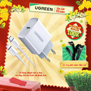  Củ sạc Nhanh UGREEN 20W CD137 QC4.0 QC3.0  | USB Type C | Sạc Nhanh PD | Bảo hành 18 tháng 1 đổi 1 