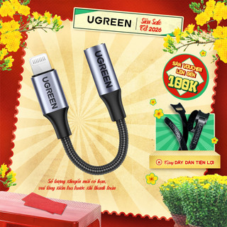  Cáp Lightning sang 3.5mm Audio UGREEN US211 |Chuẩn MFI |Hỗ trợ cả âm thanh và Mic đàm thoại| Bảo Hành 18 Tháng1 Đổi1 