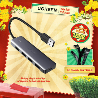  Hub mở rộng USB Type C sang 4 cổng USB 3.0 UGREEN CM219 Hỗ trợ cổng nguồn Micro USB | Tốc độ truyền tải 5Gbps 
