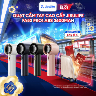  Quạt Cầm Tay Cao Cấp JISULIFE Pro1  FA53 ABS  - Màn LED Hiển Thị - Sử Dụng Lên Đến 12H - Bảo Hành Chính Hãng 12 Tháng 