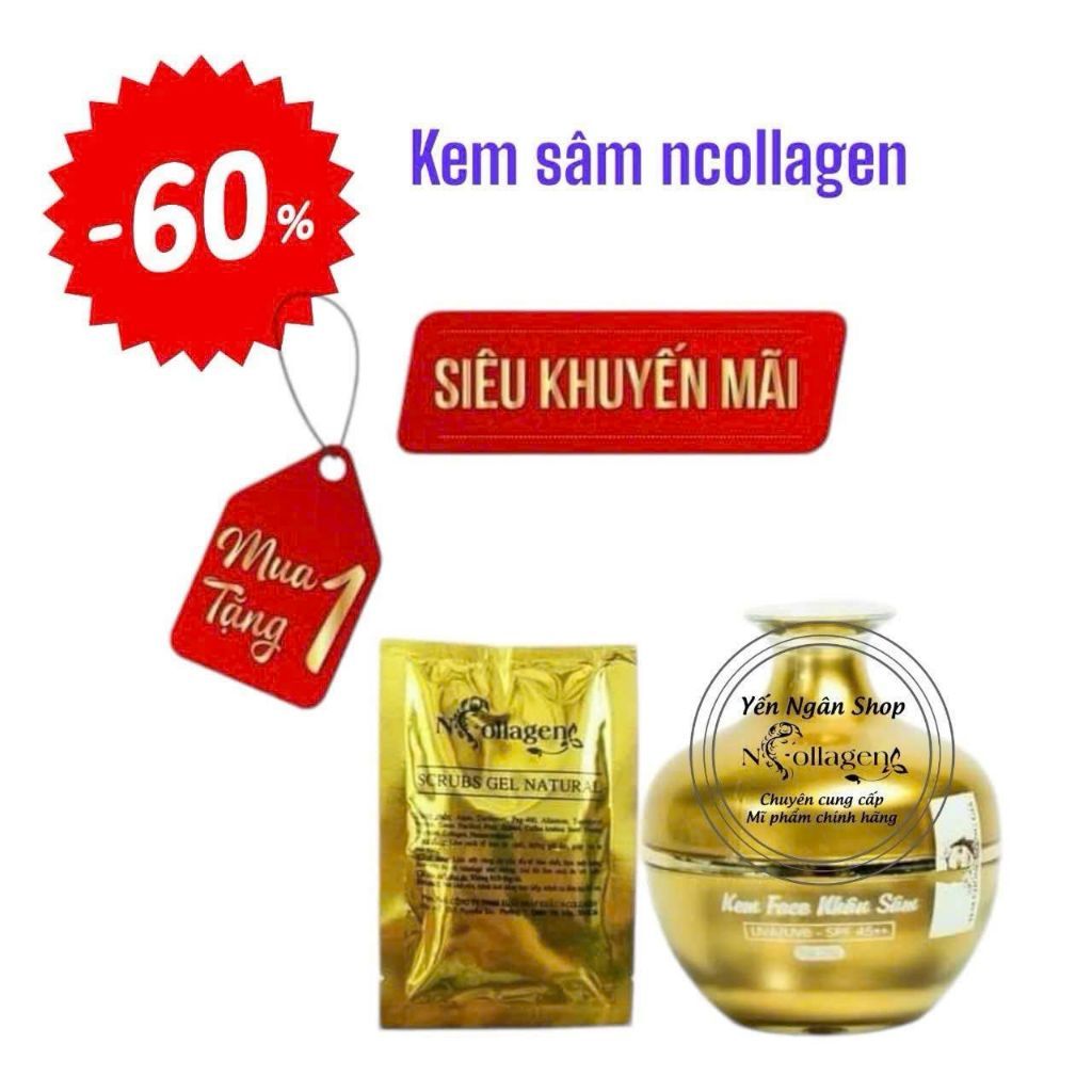 kem sâm ncollagen tặng tẩy tế bào