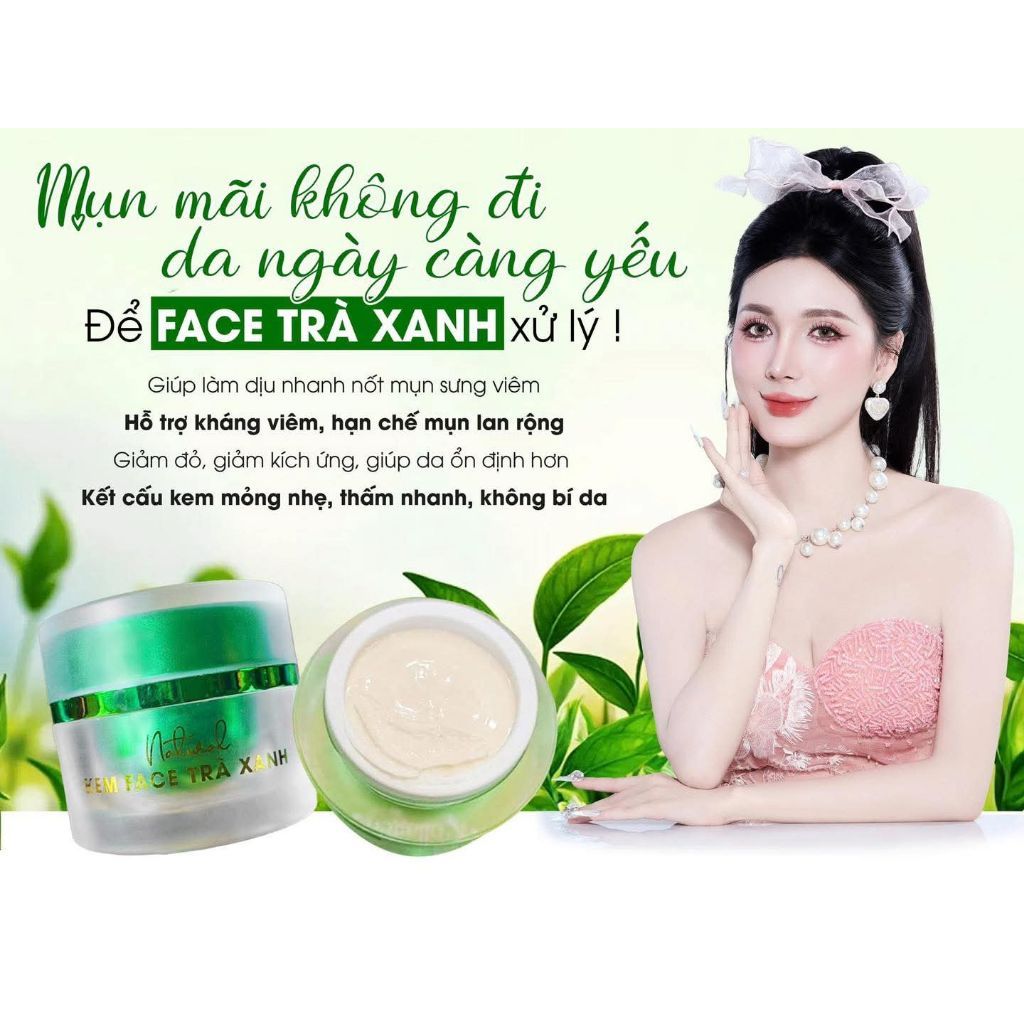 face mụn trà xanh ncollagen