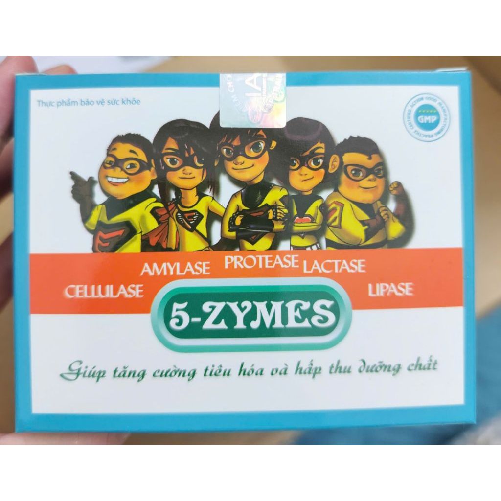 Men tiêu hoá 5-ZYMES -Bổ sung 5 loại enzyme tiêu hoá và vitamin nhóm B- Hộp 20 gói